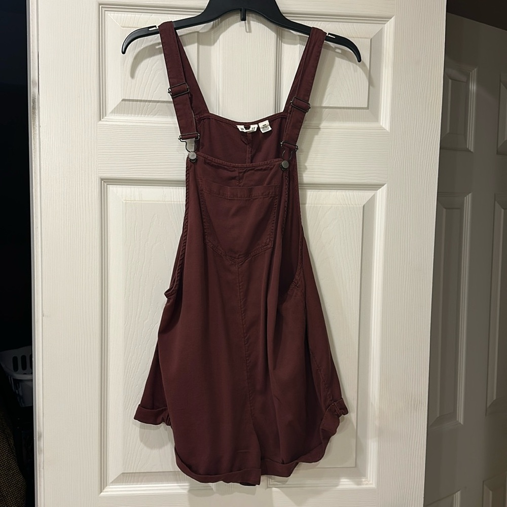 Roxy medium burgundy overall shorts